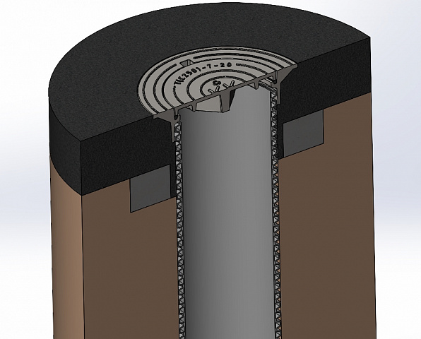 Люк под пластиковую трубу DN 315